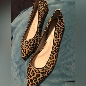 Cole Haan Real Calf Hair Leopard Print Flats